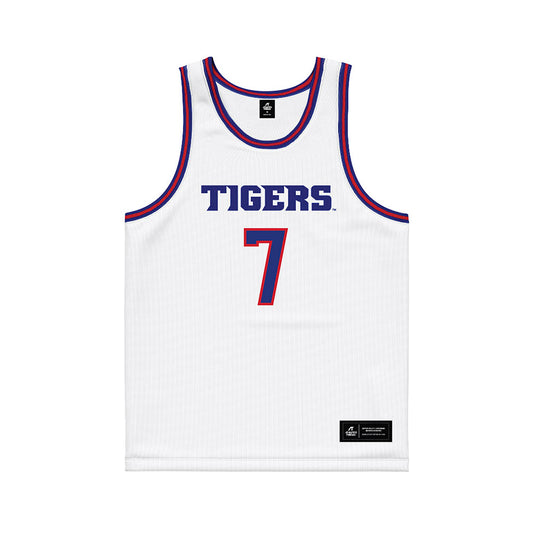 TN State - NCAA Men's Basketball : Jabrion Spikes - White Basketball Jersey-0
