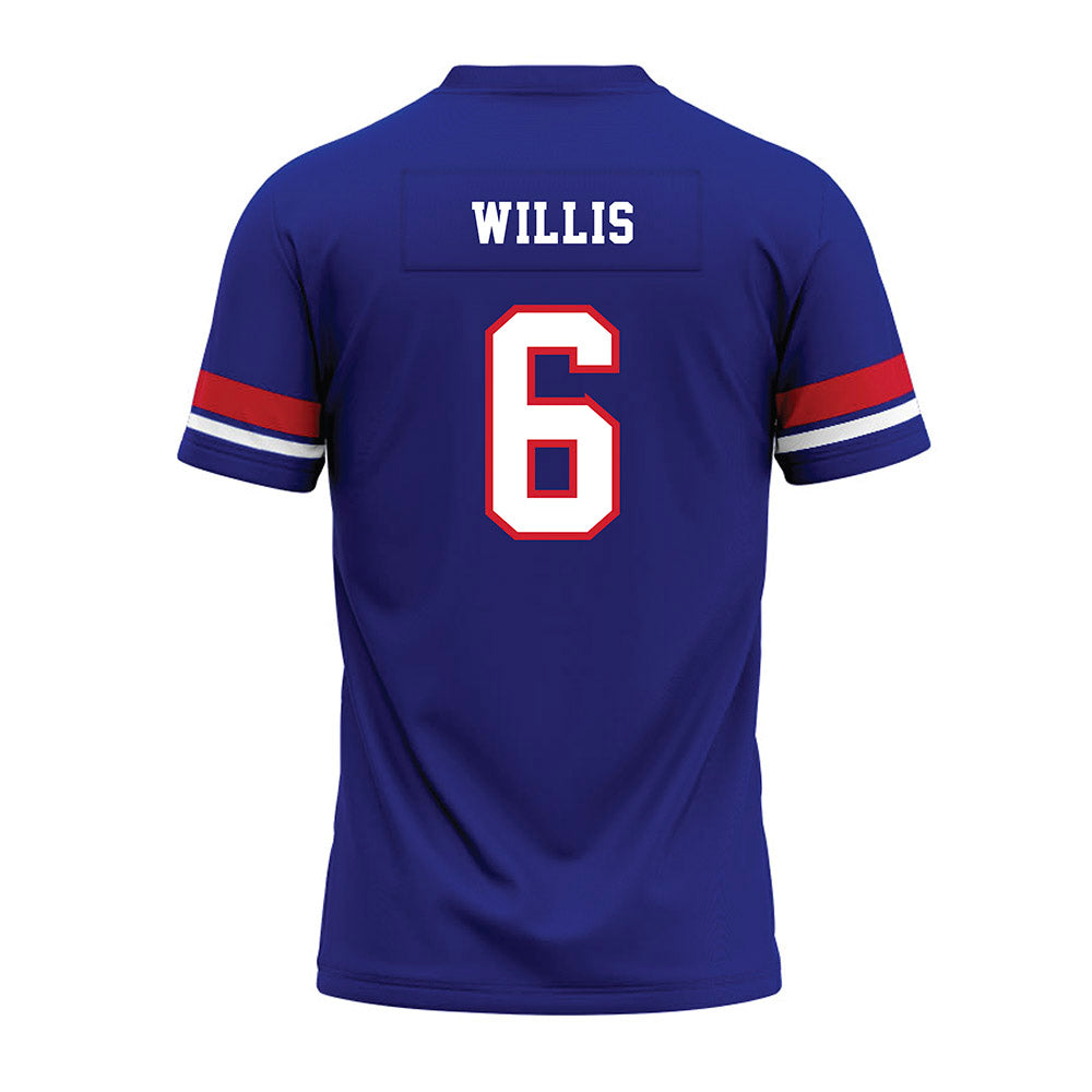 TN State - NCAA Football : Jelani Willis - Blue Premium Football Jersey-1