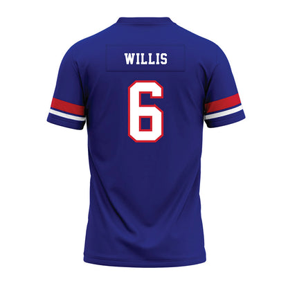 TN State - NCAA Football : Jelani Willis - Blue Premium Football Jersey-1