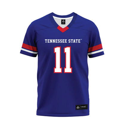 TN State - NCAA Football : Brent Rowe - Blue Premium Football Jersey-0