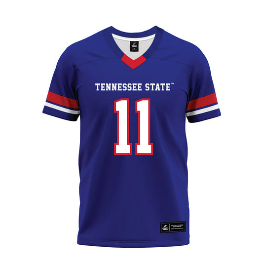 TN State - NCAA Football : Brent Rowe - Blue Premium Football Jersey-0