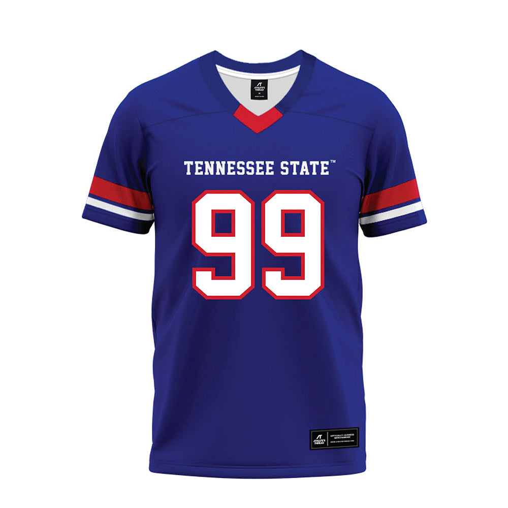 TN State - NCAA Football : Lathun Snipes - Blue Premium Football Jersey-0