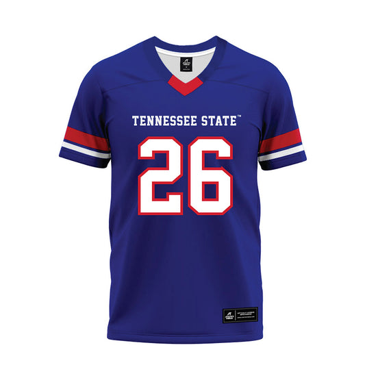 TN State - NCAA Football : Johnothan Moore - Blue Premium Football Jersey-0