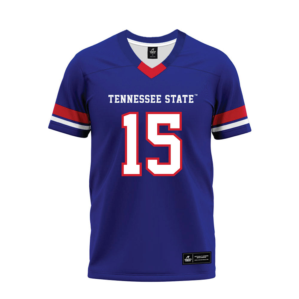 TN State - NCAA Football : Nicholas Cyrus - Blue Premium Football Jersey-0