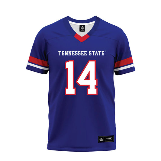 TN State - NCAA Football : Brandon Wilson - Blue Premium Football Jersey-0