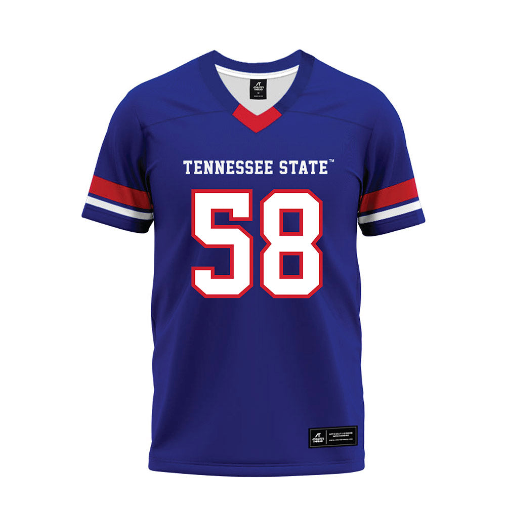 TN State - NCAA Football : Shamar Crawford - Blue Premium Football Jersey-0