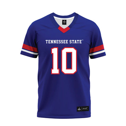 TN State - NCAA Football : Syncere Safeeullah - Blue Premium Football Jersey-0