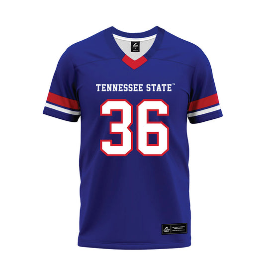 TN State - NCAA Football : Caleb Reid - Blue Premium Football Jersey-0