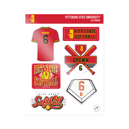 Pitt State - NCAA Softball : Allie Brown - Sticker Sheet-0