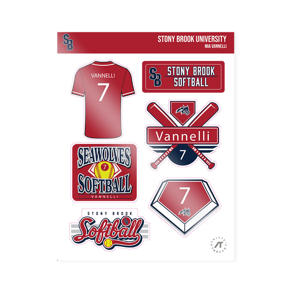 Stony Brook - NCAA Softball : Mia Vannelli - Sticker Sheet-0