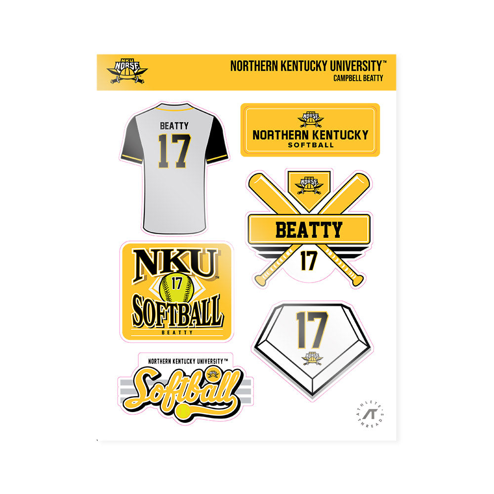 NKU - NCAA Softball : Campbell Beatty - Sticker Sheet-0