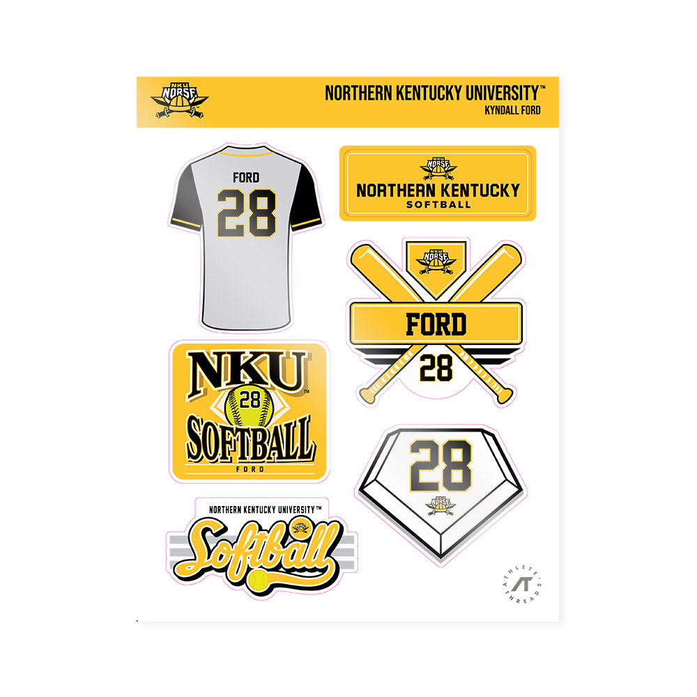 NKU - NCAA Softball : Kyndall Ford - Sticker Sheet-0