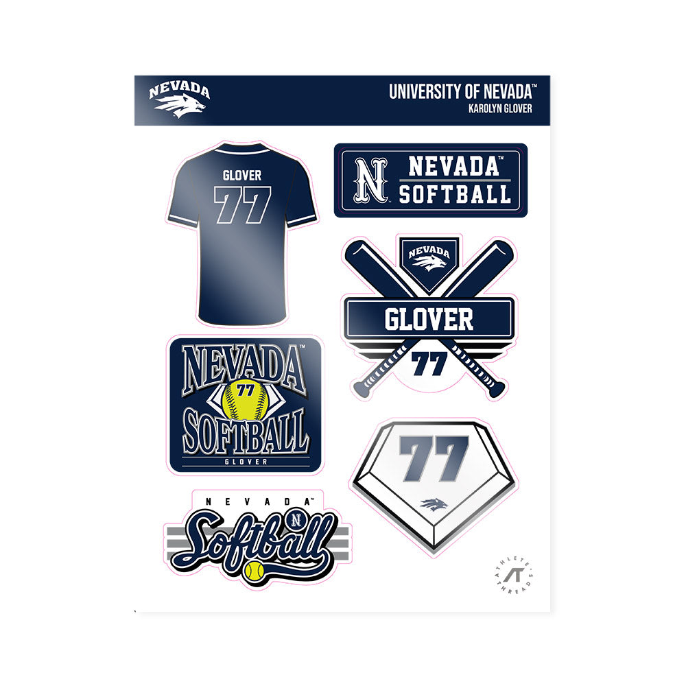 Nevada - NCAA Softball : Karolyn Glover - Sticker Sheet-0