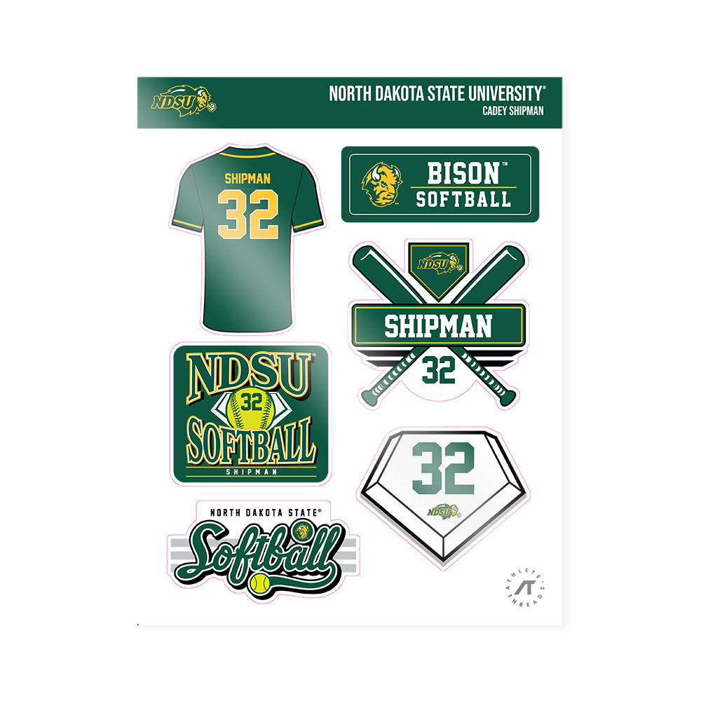NDSU - NCAA Softball : Cadey Shipman - Sticker Sheet-0
