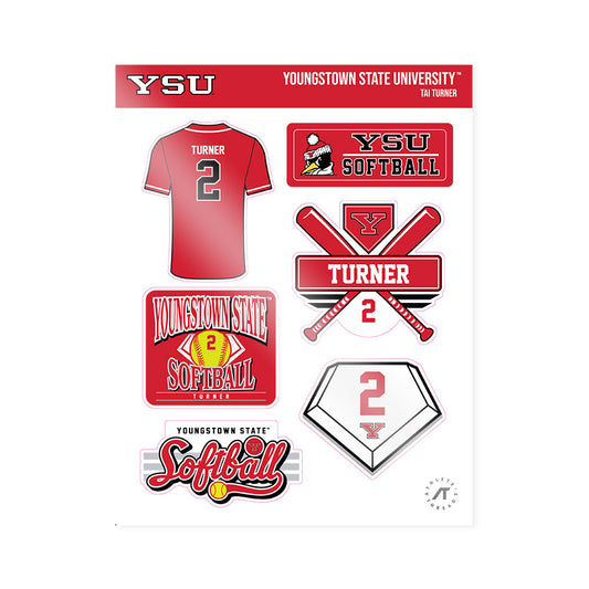 Youngstown State - NCAA Softball : Tai Turner - Sticker Sheet-0