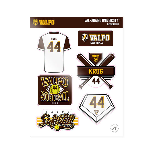 Valpo - NCAA Softball : Kayden Krug - Sticker Sheet-0