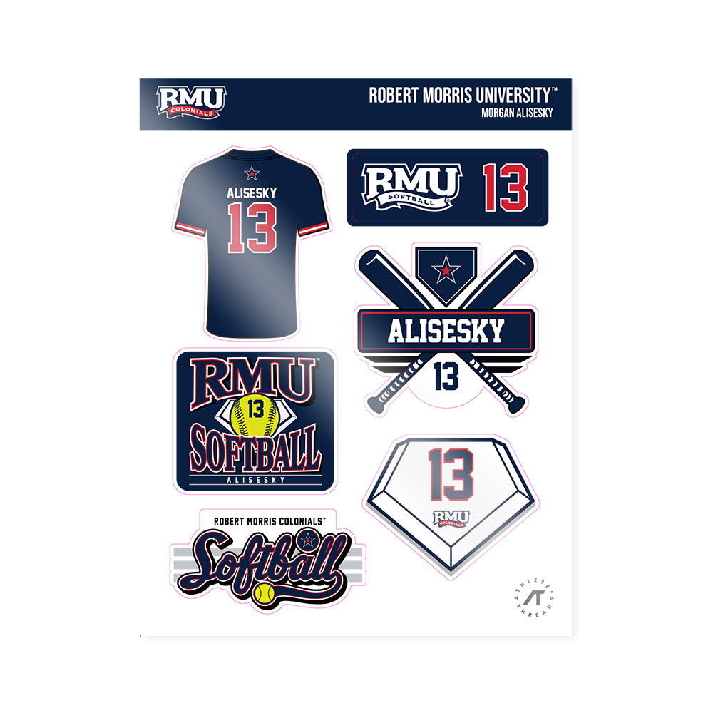 Robert Morris - NCAA Softball : Morgan Alisesky - Sticker Sheet-0