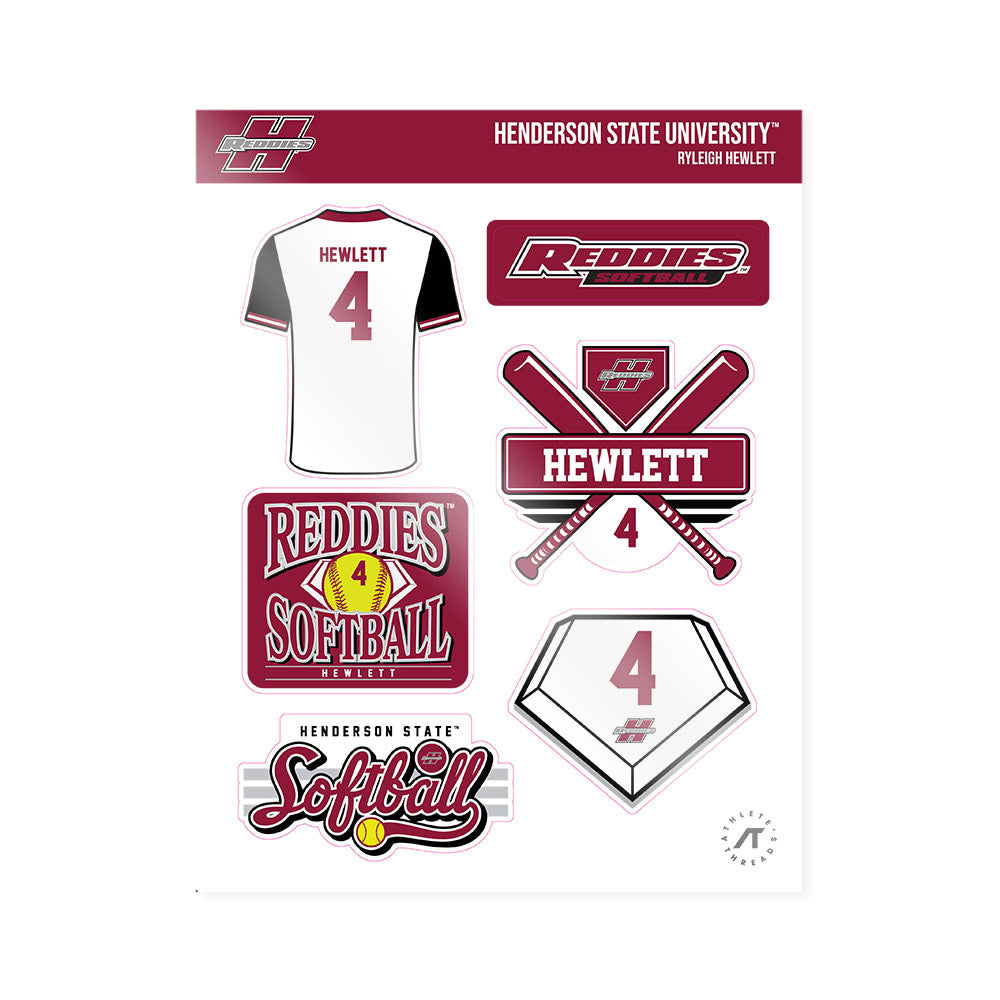 Henderson State - NCAA Softball : Ryleigh Hewlett - Sticker Sheet-0