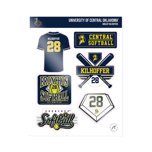 UCO - NCAA Softball : Shelby Kilhoffer - Sticker Sheet-0
