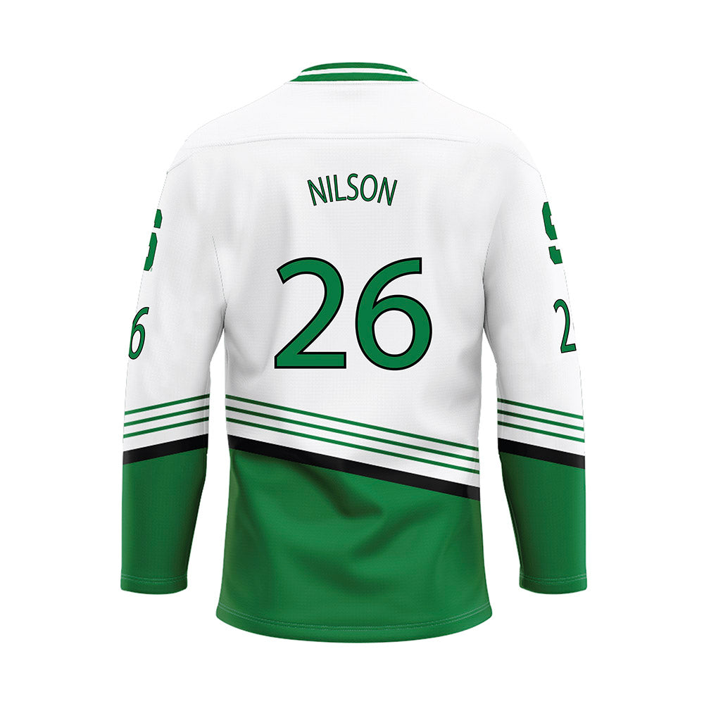 Michigan State - NCAA Men's Ice Hockey : Eric Nilson - Replica Hockey Jersey-1