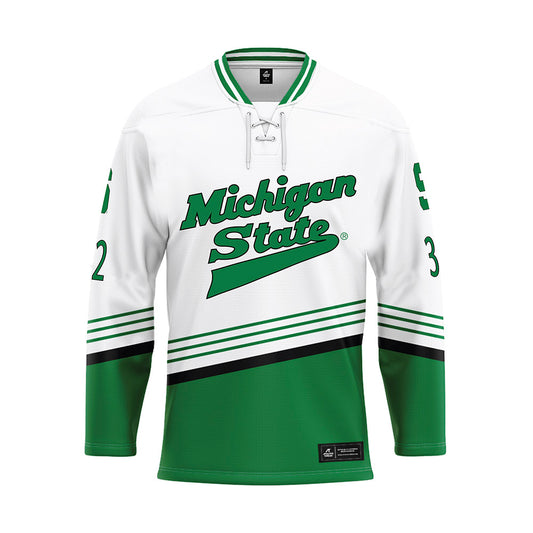 Michigan State - NCAA Men's Ice Hockey : Melvin Strahl - Replica Hockey Jersey-0