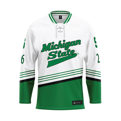 Michigan State - NCAA Men's Ice Hockey : Eric Nilson - Replica Hockey Jersey-0