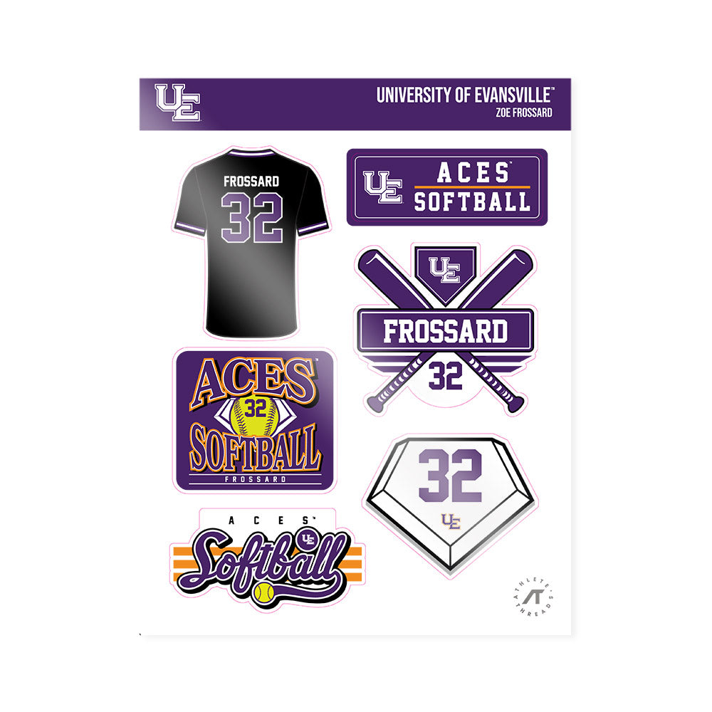Evansville - NCAA Softball : Zoe Frossard - Sticker Sheet-0