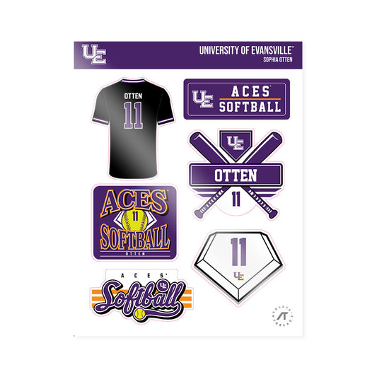 Evansville - NCAA Softball : Sophia Otten - Sticker Sheet-0