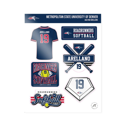 MSU Denver - NCAA Softball : Aaliyah Arellano - Sticker Sheet-0