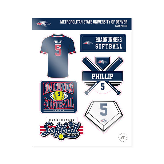 MSU Denver - NCAA Softball : Sara Phillip - Sticker Sheet-0