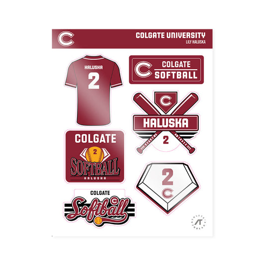 Colgate - NCAA Softball : Lily Haluska - Sticker Sheet-0
