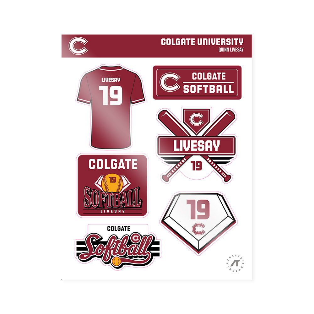 Colgate - NCAA Softball : Quinn Livesay - Sticker Sheet-0