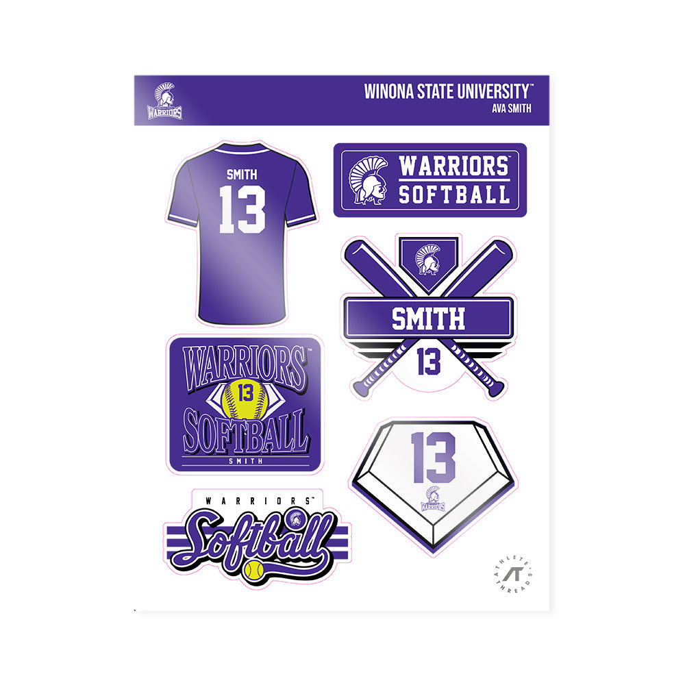Winona - NCAA Softball : Ava Smith - Sticker Sheet-0