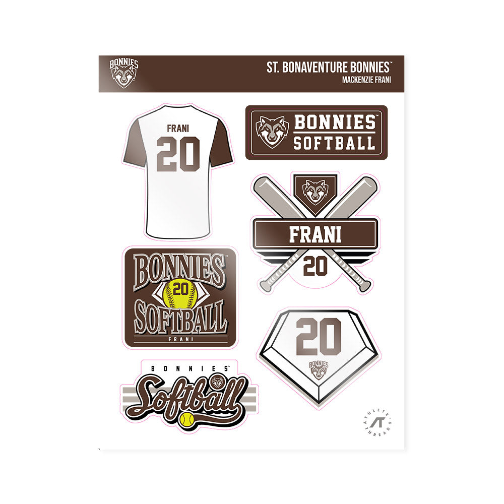 St. Bonaventure - NCAA Softball : Mackenzie Frani - Sticker Sheet-0