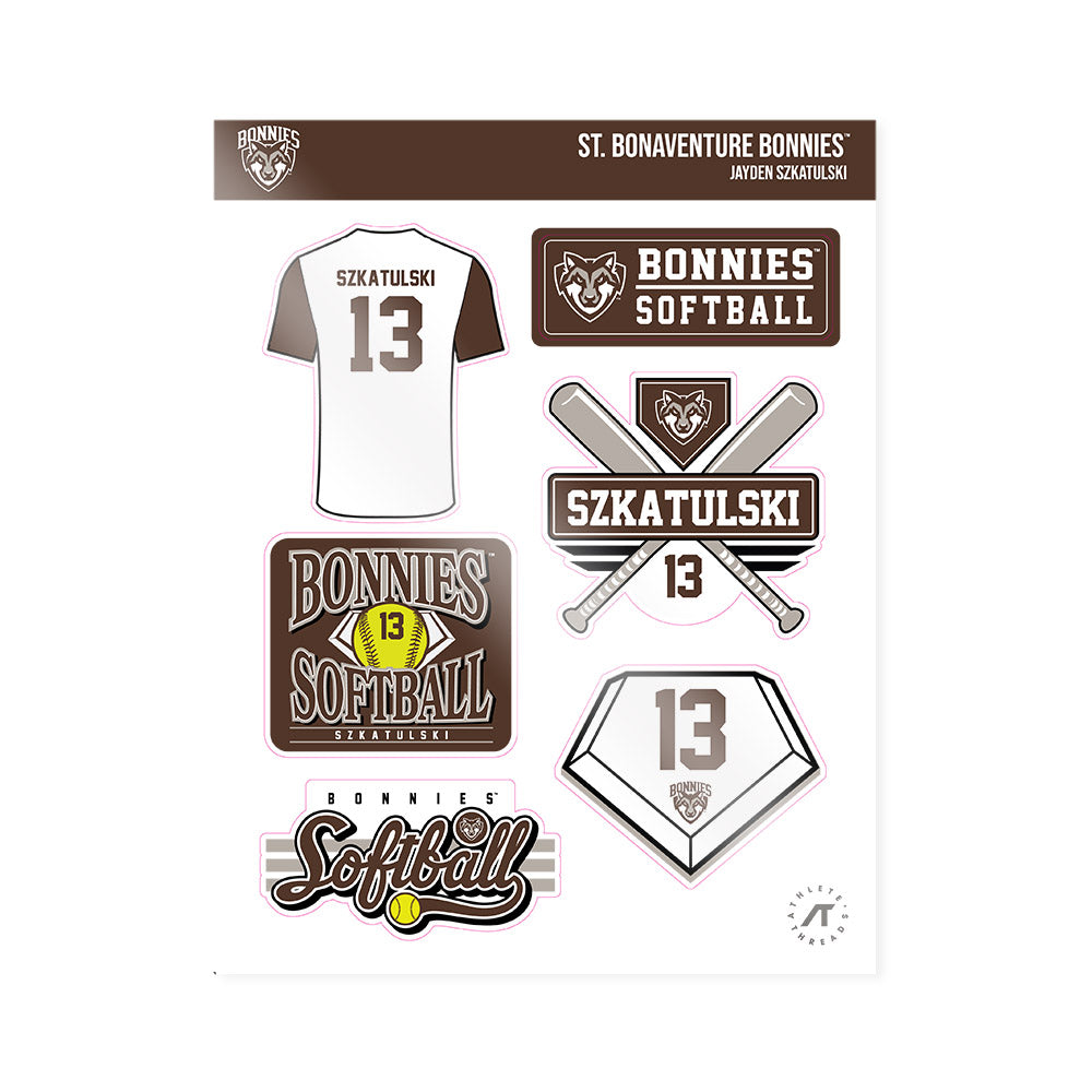 St. Bonaventure - NCAA Softball : Jayden Szkatulski - Sticker Sheet-0