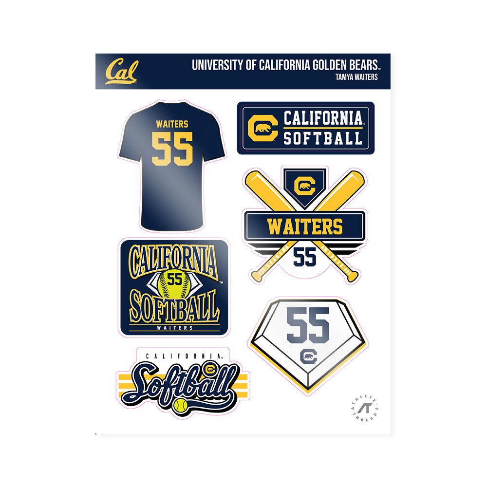 UC Berkeley - NCAA Softball : Tamya Waiters - Sticker Sheet-0