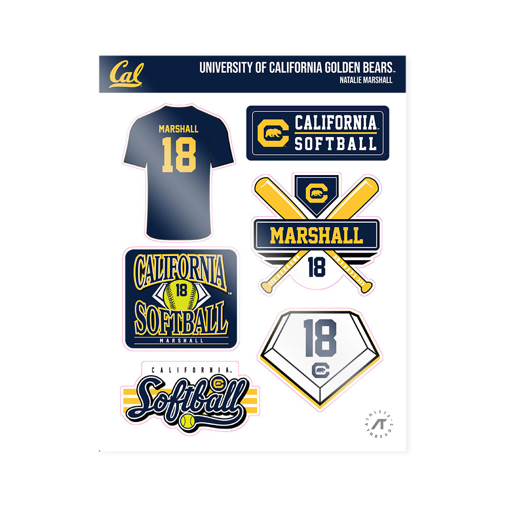 UC Berkeley - NCAA Softball : Natalie Marshall - Sticker Sheet-0