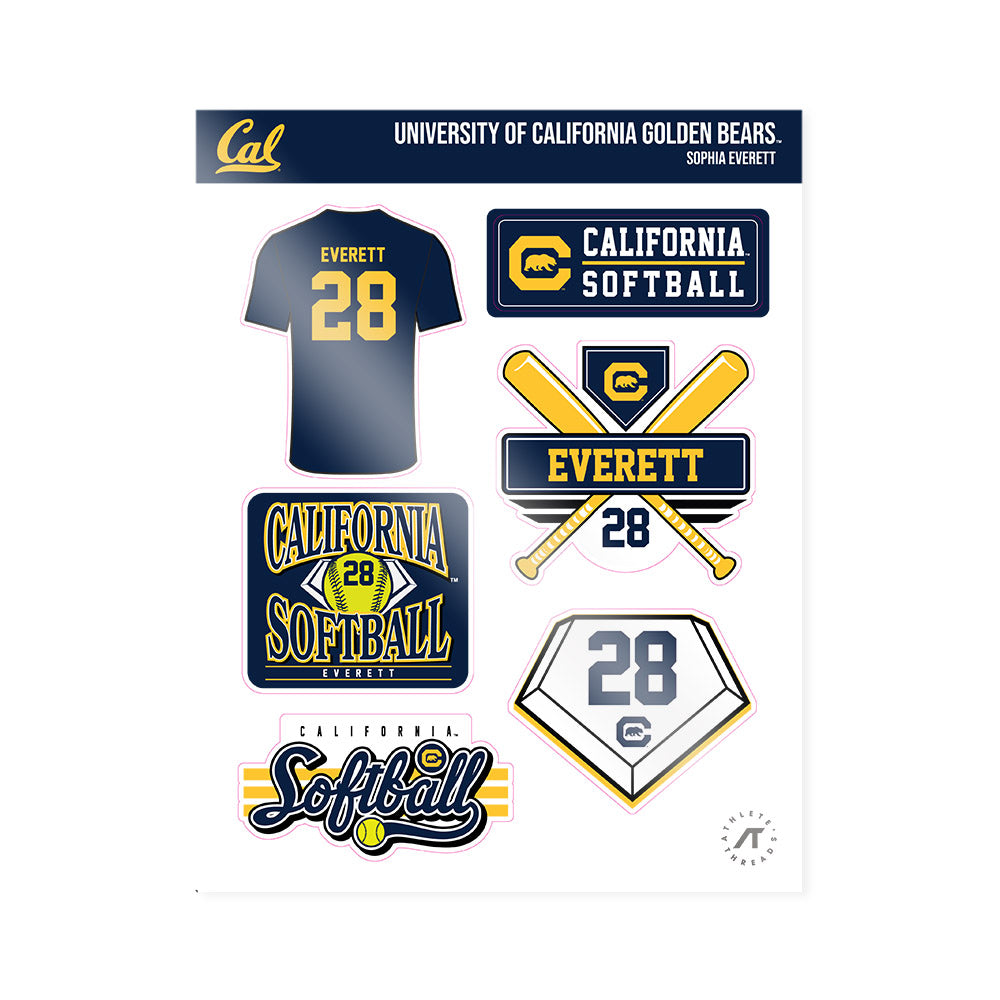 UC Berkeley - NCAA Softball : Sophia Everett - Sticker Sheet-0