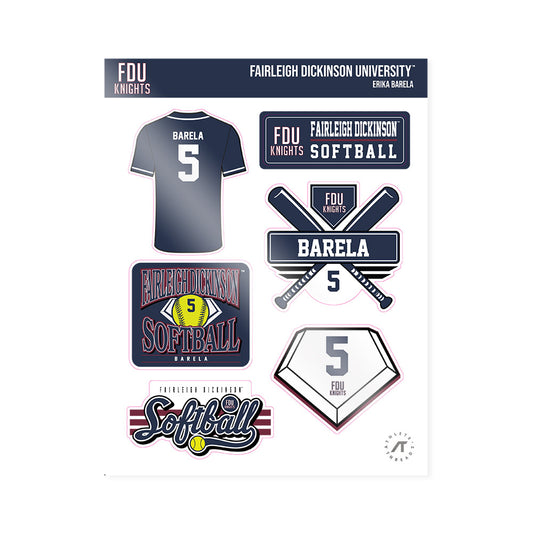 FDU - NCAA Softball : Erika Barela - Sticker Sheet-0