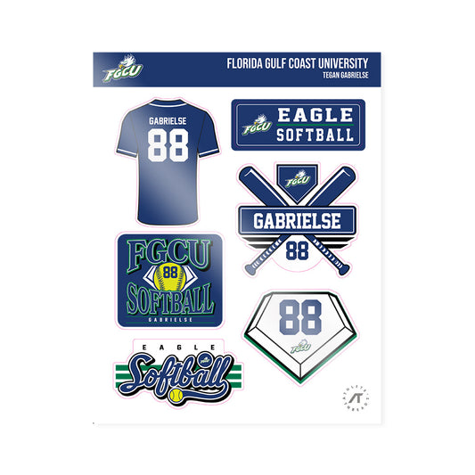 FGCU - NCAA Softball : Tegan Gabrielse - Sticker Sheet-0
