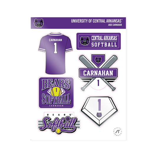Central Arkansas - NCAA Softball : Jade Carnahan - Sticker Sheet-0