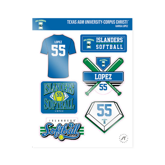 Texas A&M Corpus Christi - NCAA Softball : Karisa Lopez - Sticker Sheet-0