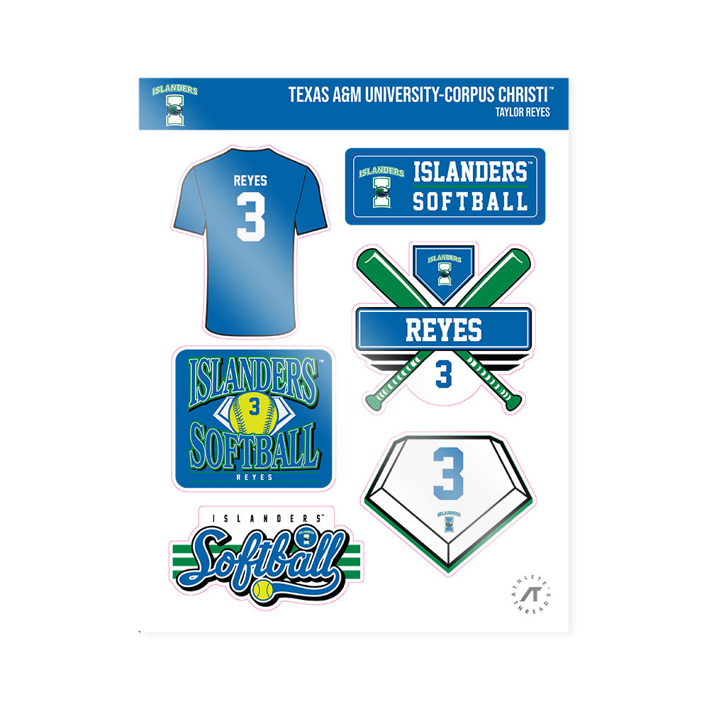 Texas A&M Corpus Christi - NCAA Softball : Taylor Reyes - Sticker Sheet-0