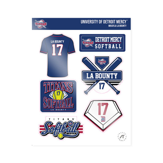 Detroit Mercy - NCAA Softball : Mikayla La Bounty - Sticker Sheet-0