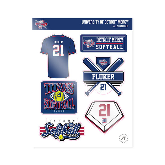 Detroit Mercy - NCAA Softball : Allison Fluker - Sticker Sheet-0