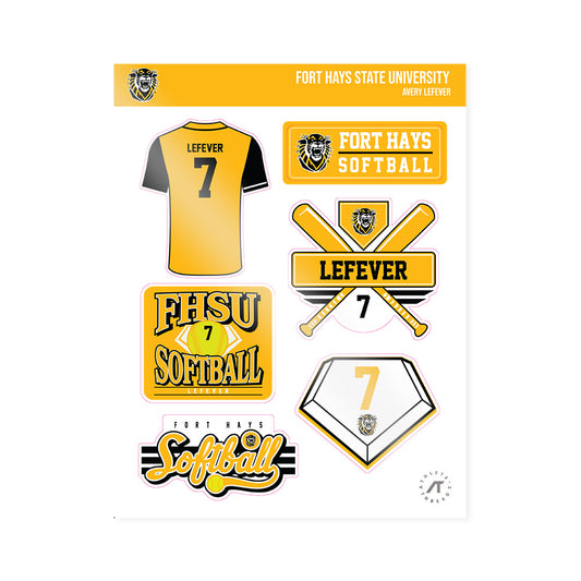 FHSU - NCAA Softball : Avery Lefever - Sticker Sheet-0