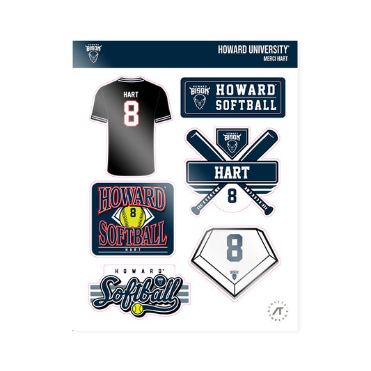 Howard - NCAA Softball : Merci Hart - Sticker Sheet-0