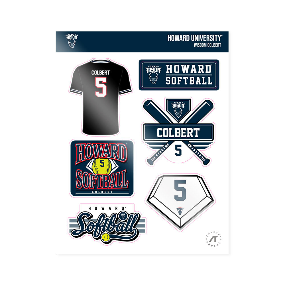 Howard - NCAA Softball : Wisdom Colbert - Sticker Sheet-0