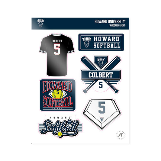 Howard - NCAA Softball : Wisdom Colbert - Sticker Sheet-0
