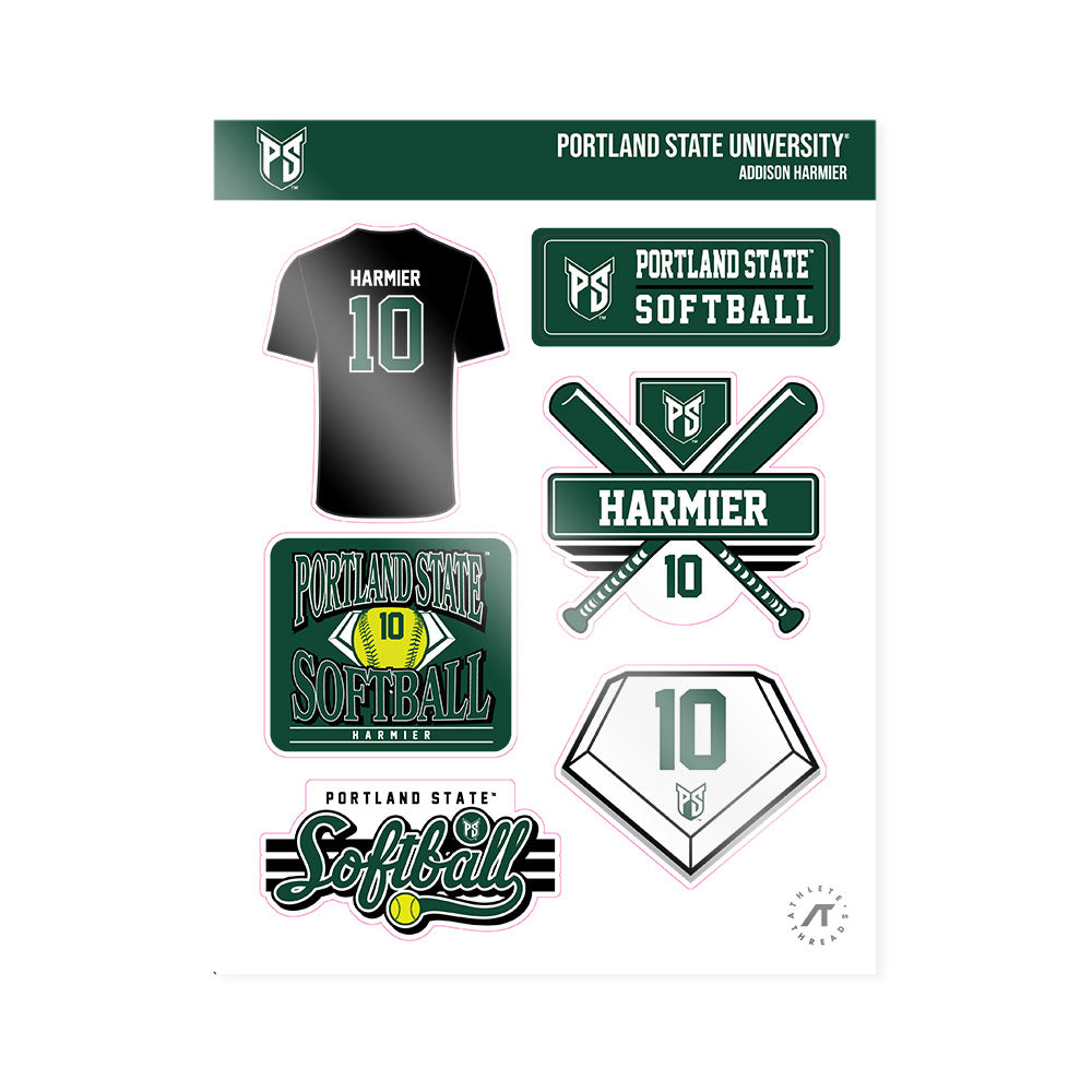 Portland State - NCAA Softball : Addison Harmier - Sticker Sheet-0